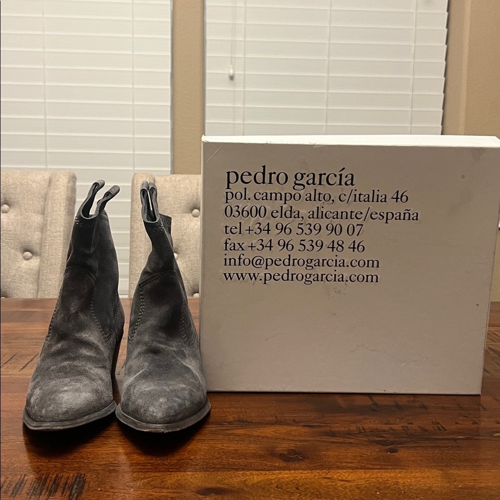 Pedro Garcia Charcoal Suede Boots